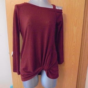 Leo Rosi Women's Kendra Knit Cold Shoulder Top NWT